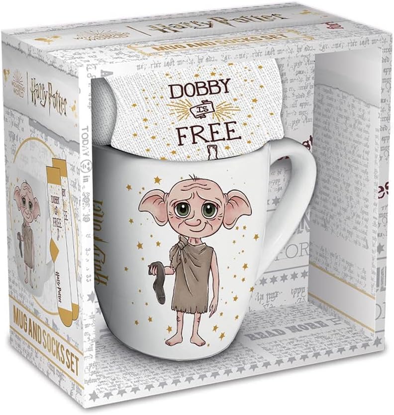 Pyramid International Harry Potter (Dobby) Female Mug & Sock Gift Set, 11oz/312ml Mug, One Size Socks
