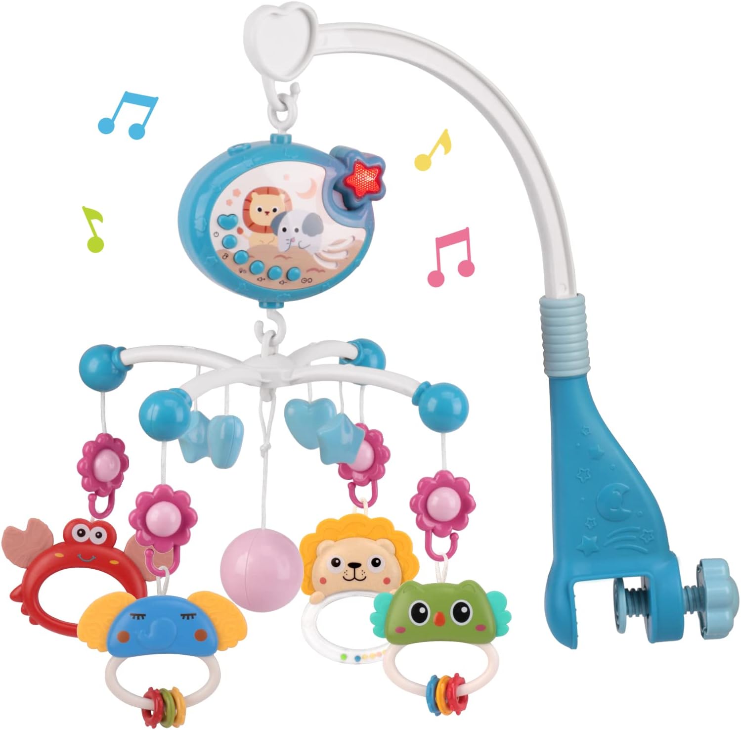 Amybenton Cot Mobile for Baby with Music and Projection - Mobile for Crib with Timing Function - Hanging Mobile for Babies- Gift for Newborn 0-12 Months