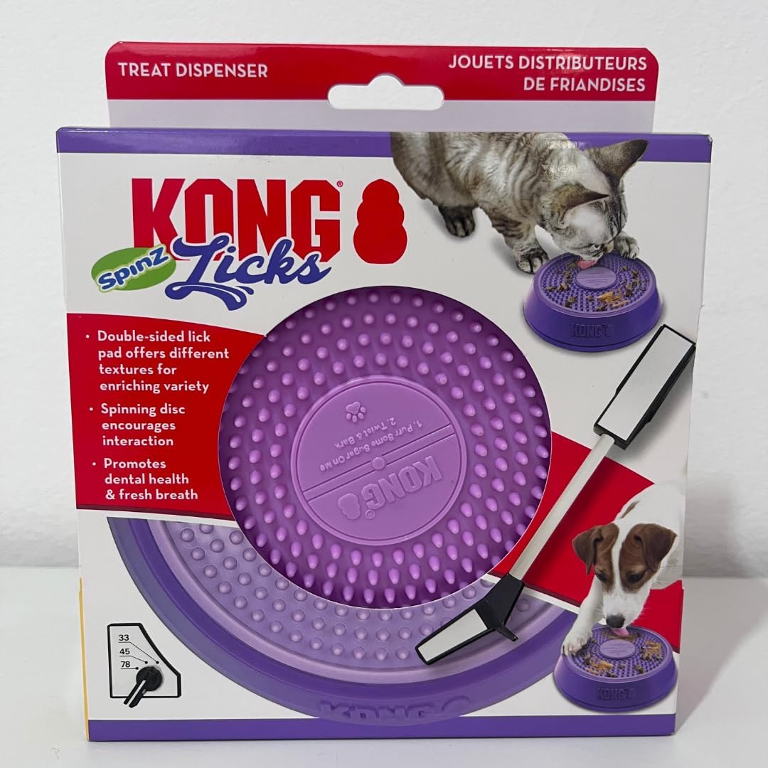 KONG Licks Spinz Rotating Textured Food Pad with Non-Skid Base (Small)