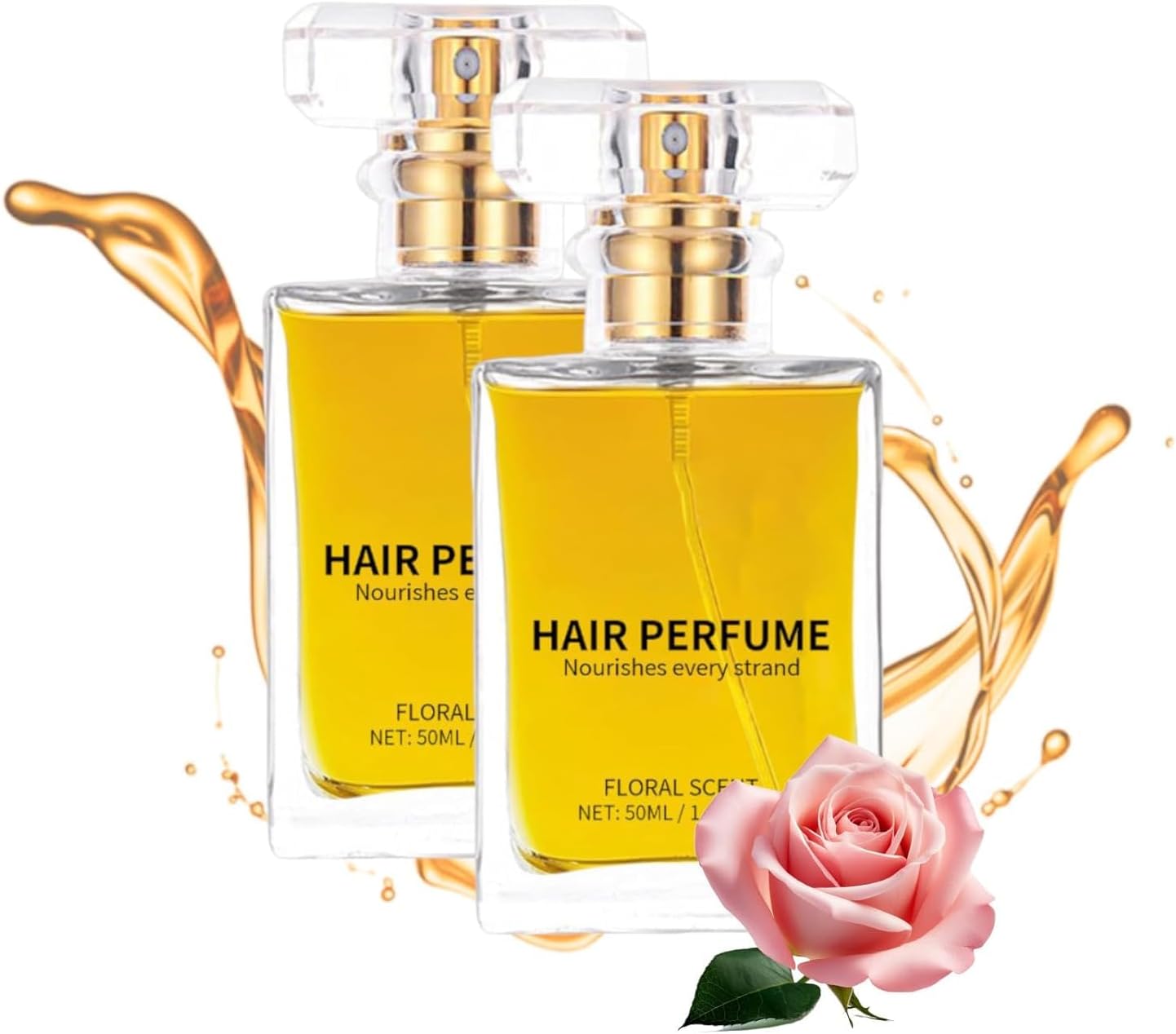Hair Perfume, Hair Essential Oils Perfume for Women, Hair Essential Oils Perfume, Hair Perfume for Women Long Lasting, Hair Perfume for Women,Pheromone Fragrance for Dry Damaged Hair (2PC)