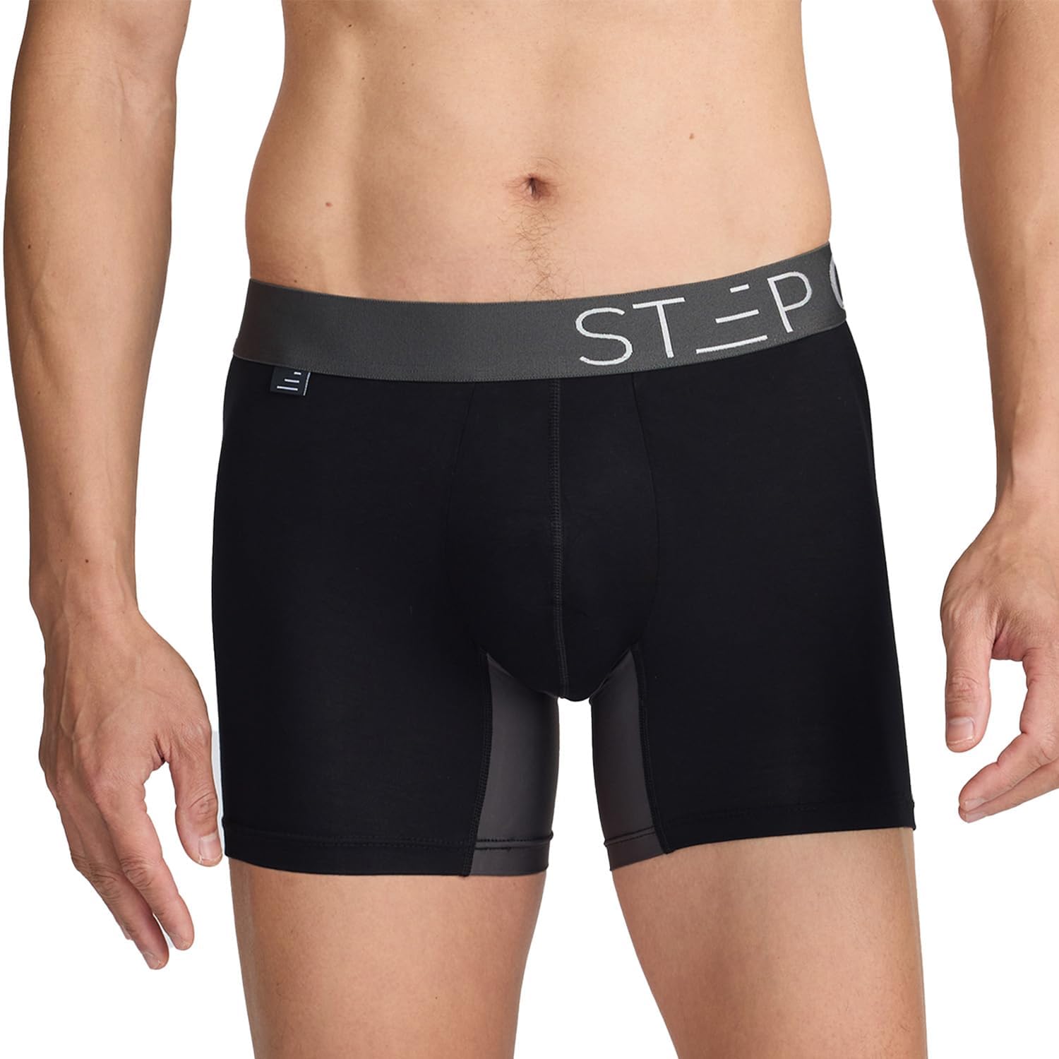 STEP ONE Mens Underwear Trunk Briefs, 1 Pair, Underwear for Men, Moisture Wicking, 3D Pouch + No Ride Up Trunk Briefs for Men