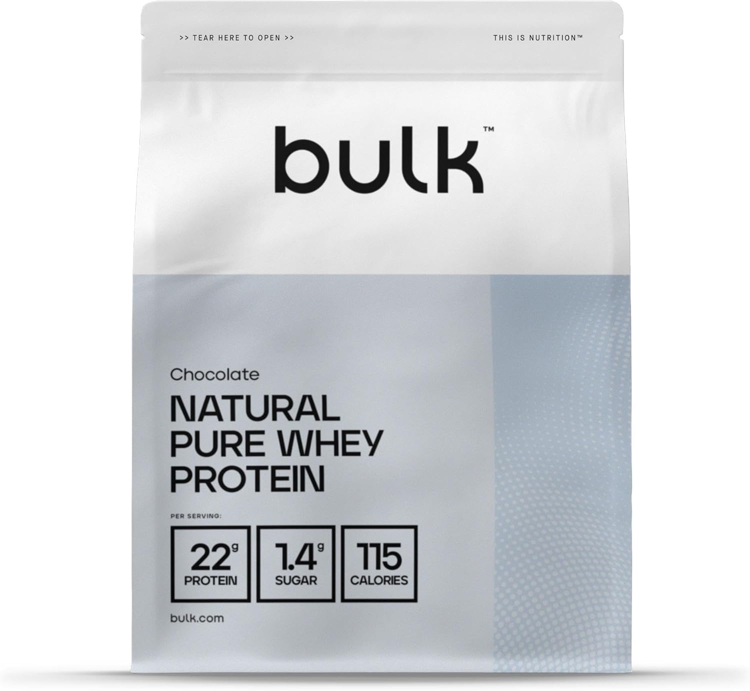Bulk Natural Pure Whey Protein Concentrate, No Artificial Sweetners, Chocolate, 500 g, Packaging May Vary