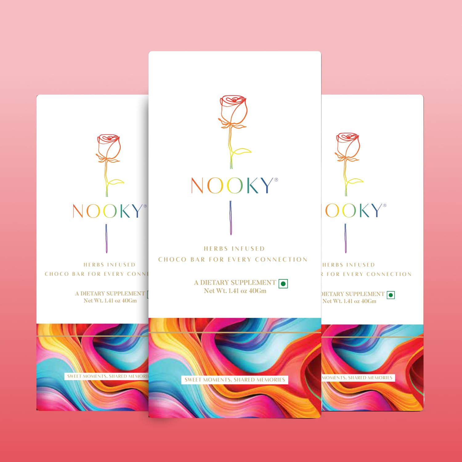 Nooky LGBTQ+ Special Couple Dark Chocolate (Pack of 3) | Mood Boosting Dark Chocolate | Vegan & Gluten-Free | Pride Gift | Gourmet Chocolate Treat | Romantic Gift for Couples | Premium Quality Chocolate