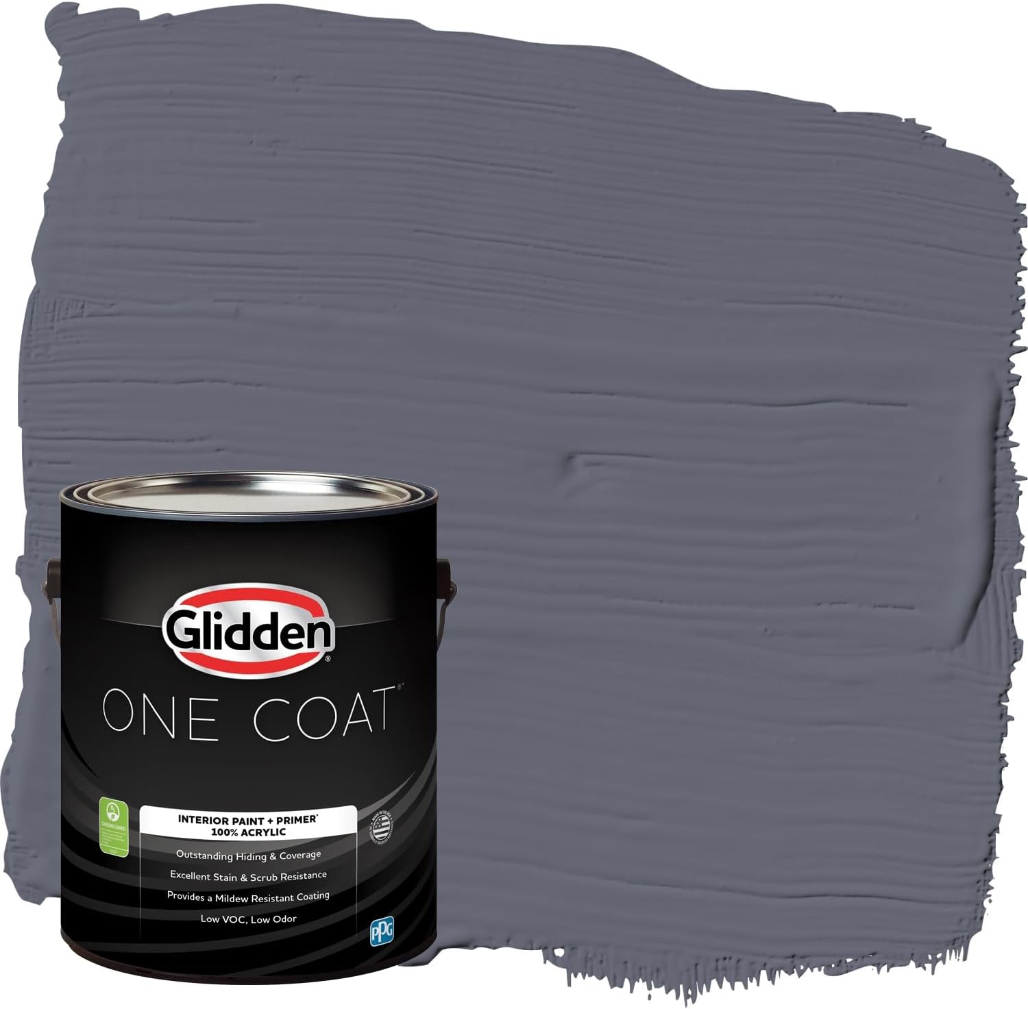 Glidden Interior Paint + Primer: Blue/Alley Cat, One Coat, Eggshell, 1-Gallon