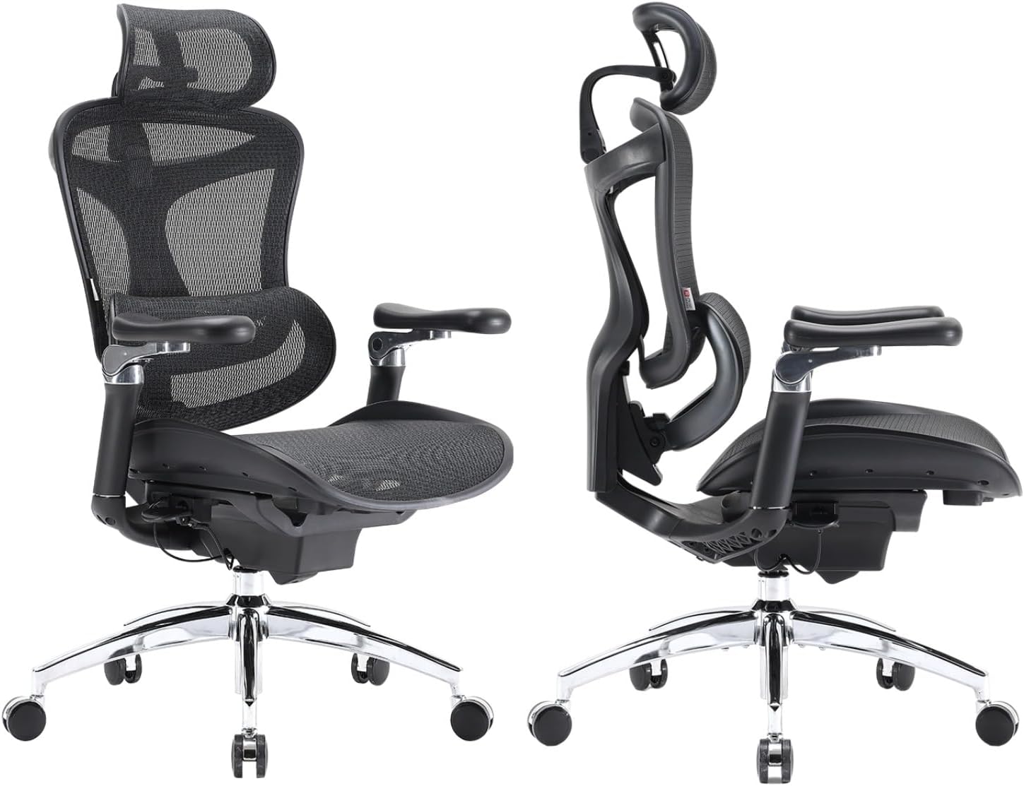 SIHOO Doro C300 Pro Ergonomic Office Chair with Ultra-Soft 6D Armrests, Dynamic Lumbar Support, Seat Depth Adjustment and Adjustable Backrest Desk Chair for Home Office (Black)