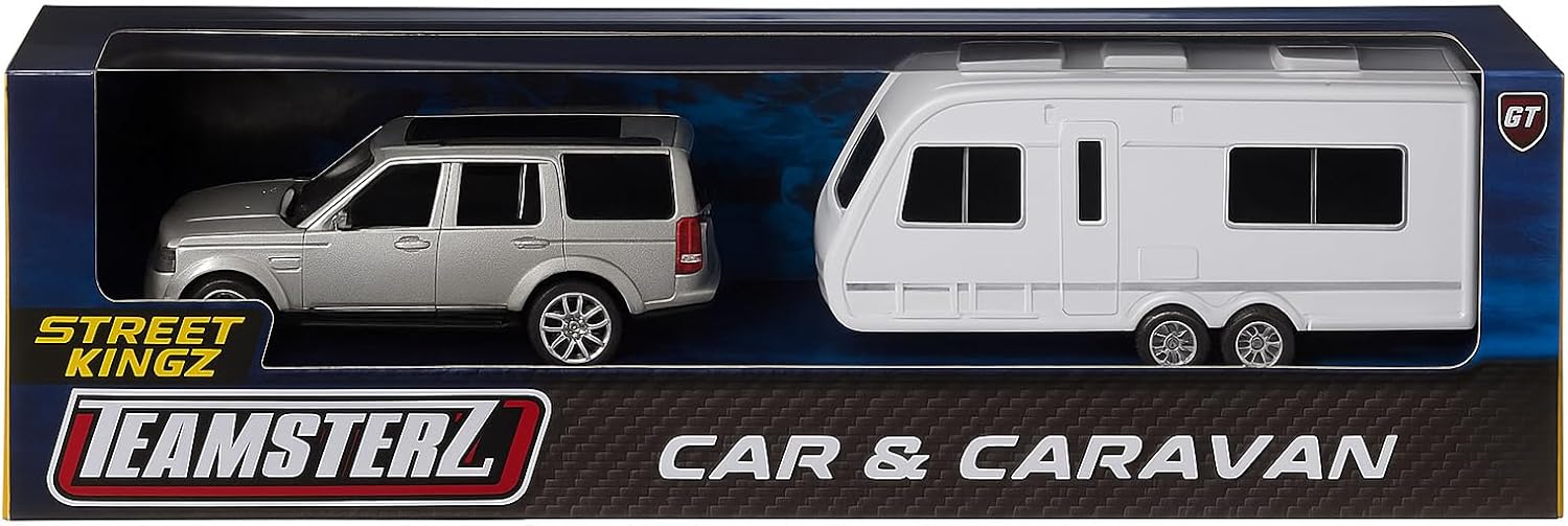 Celino® Car and Caravan Toy DieCast Opening Doors Boys Kids Children Vehicle (Silver)