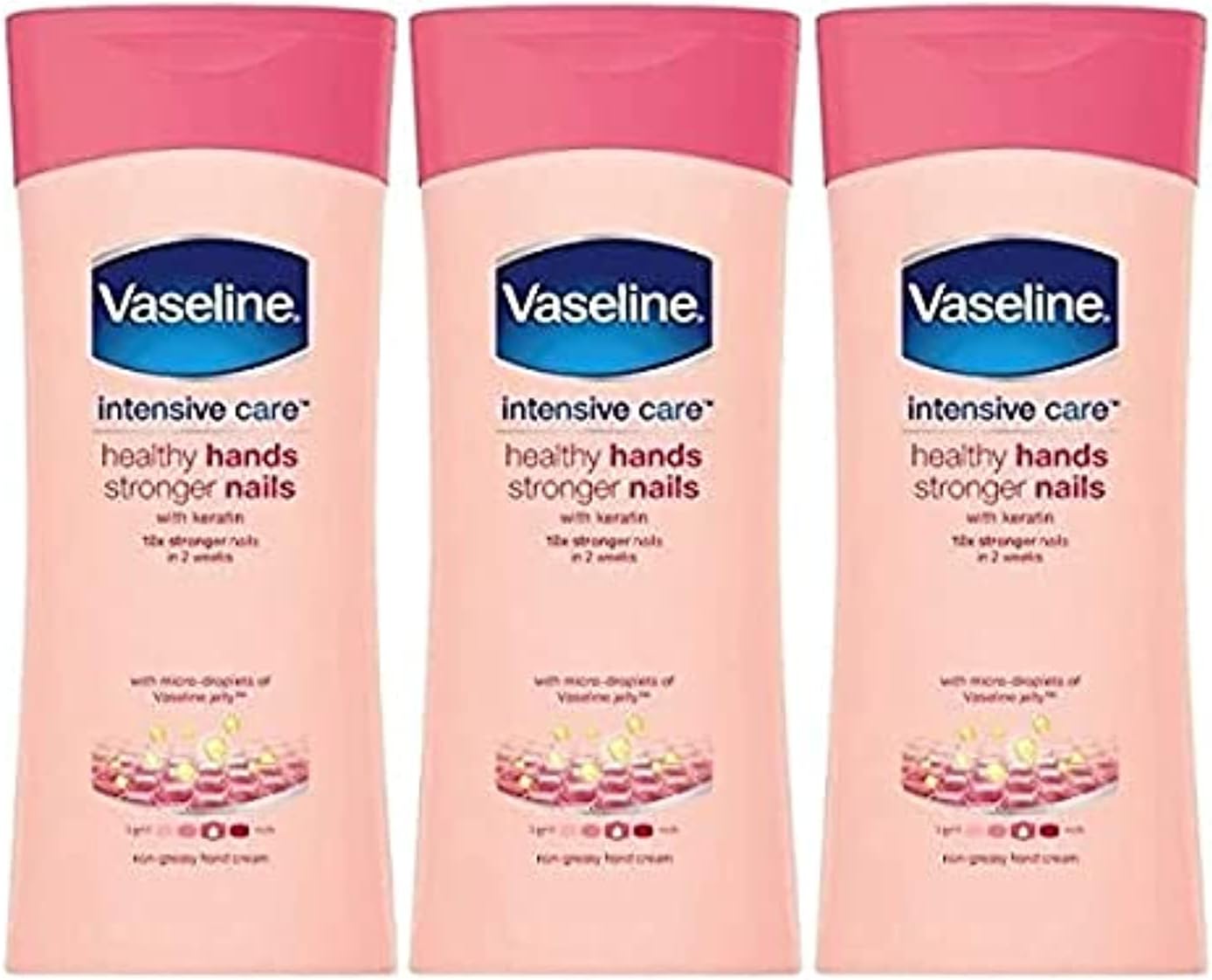 3 x Vaseline Intensive Care Hand Cream - Hand & Nail - 200 ml