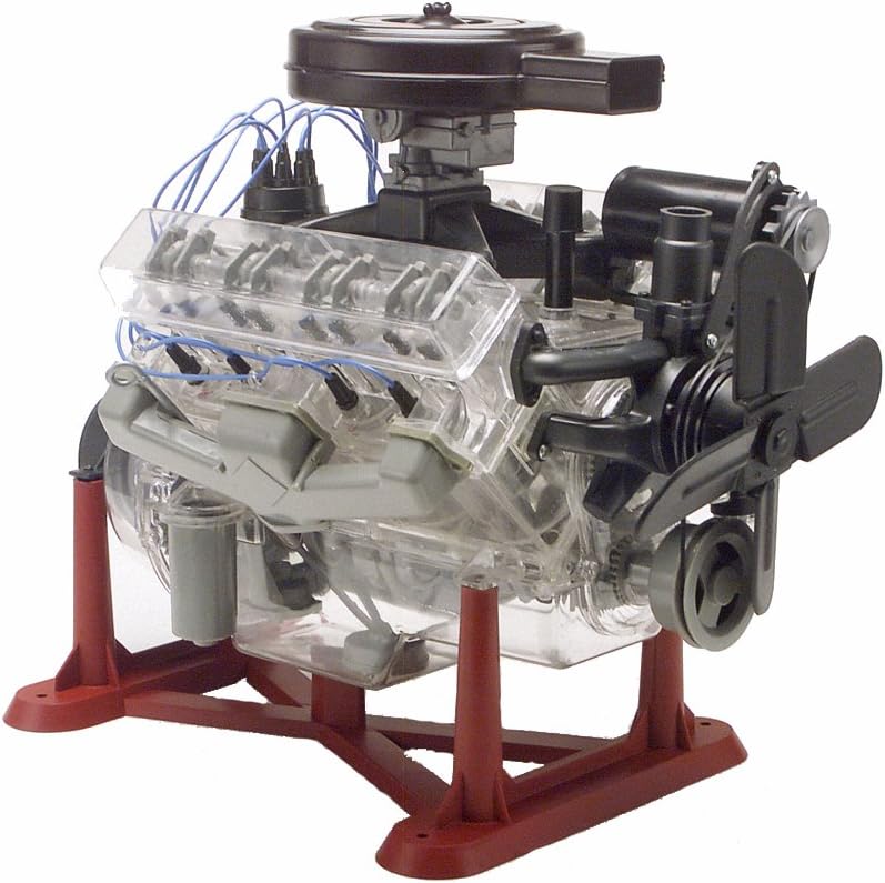 Revell 85-8883 1/4 Visible V-8 Engine Plastic Model Kit, 12-Inch,Multi-Colored