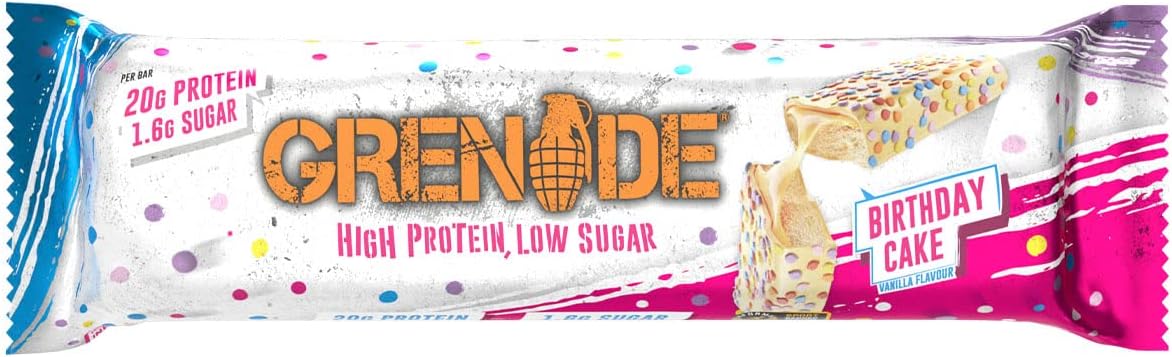 GRENADE CARB KILLA BAR Birthday Cake 12x60gm