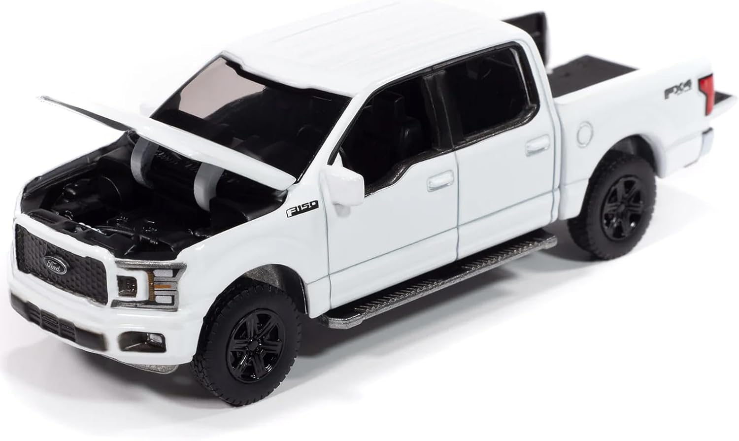 2020 F 150 FX4 Black Appearance Package Pickup Truck Oxford White Muscle Trucks Series 1/64 Diecast Model Car by Auto World 64502-AWSP188A