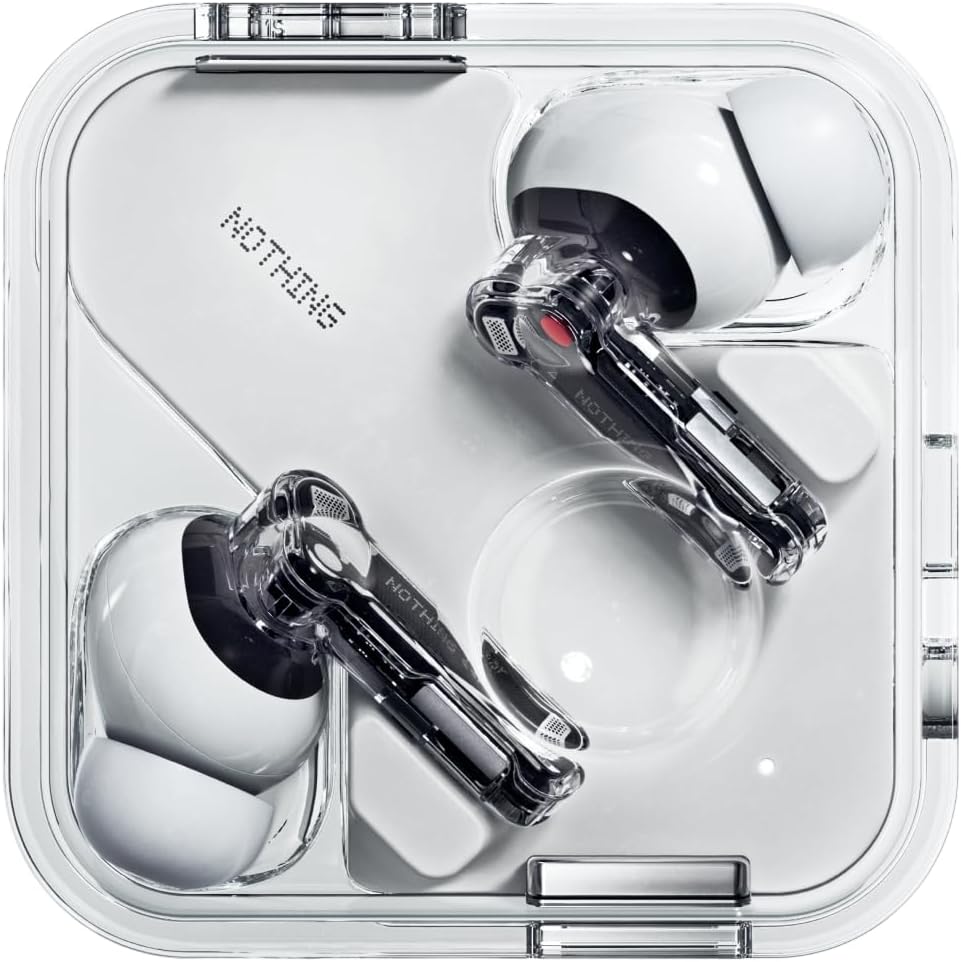 Nothing Ear Wireless Earbuds with ChatGPT Integration, Smart ANC, Hi-Res Audio with LDAC & LHDC, 11mm Dynamic Bass Boost, 40.5H Playtime, 6 Mics for Calls Wireless Headphones, Wireless Charging White