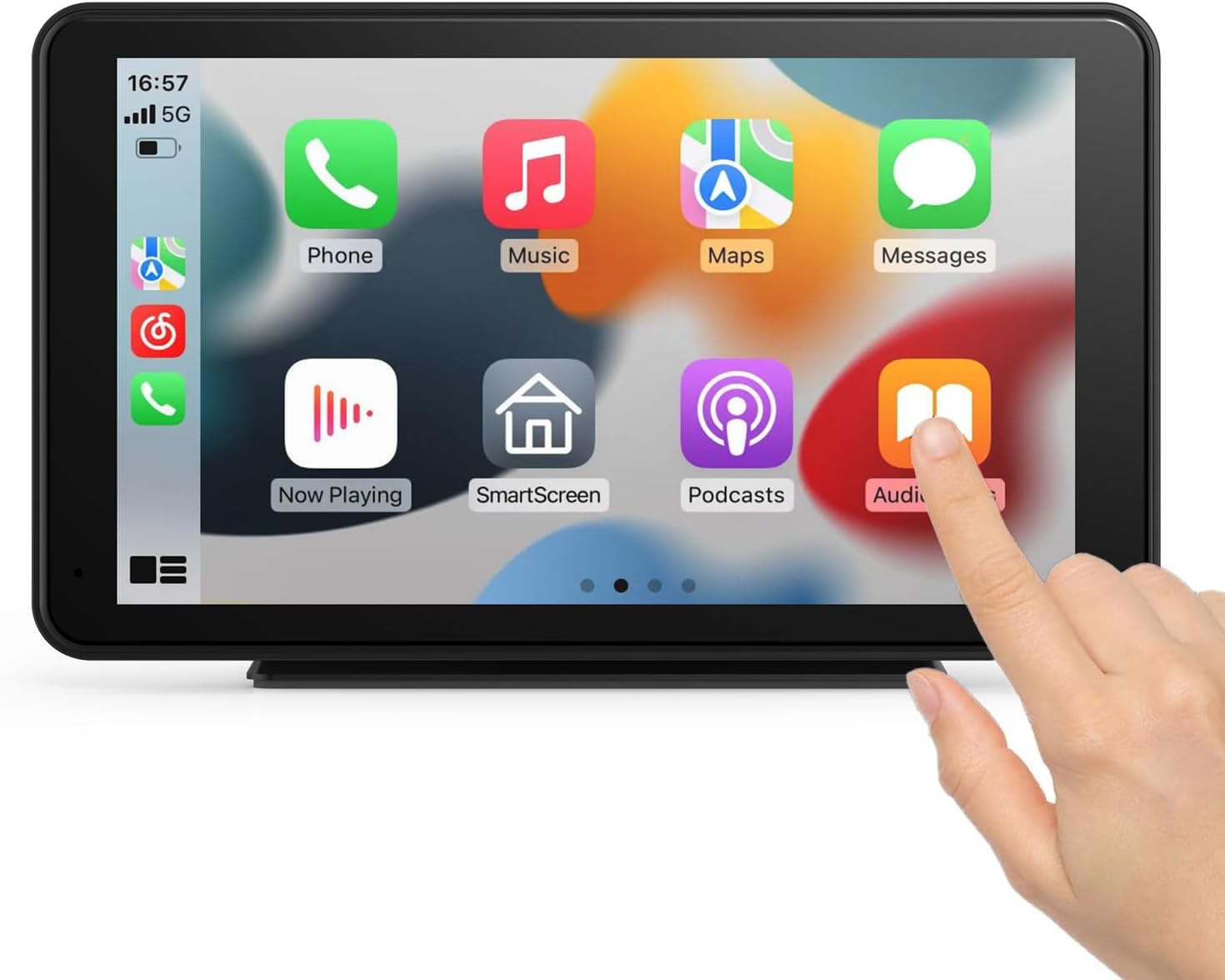 Portable Wireless Apple CarPlay and Android Auto Screen for Car, Transmitter for All Vehicles,7" HD Touch Screen Car Stereo with Mirror Link, Backup Camera, Bluetooth 5.2A,UX,FM