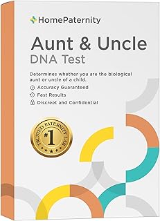 Aunt/Uncle DNA Test, Fast Results, Highest Accuracy Available with Up to 34 Genetic Markers Tested, All Lab Fees & Shipping Included, Test Niece or Nephew, Test Paternity Without Father