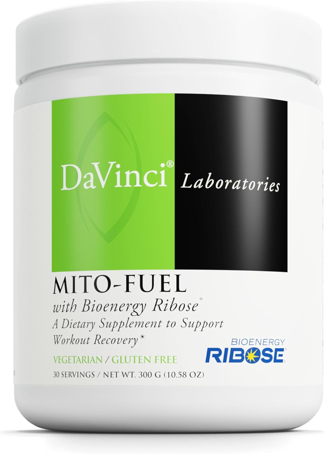 DAVINCI Labs Mito-Fuel with D-Ribose - Helps to Support Muscle Recovery & Energy Levels with D-Ribose, CoQ10, L-Carnitine & More - 300 Grams (30 Servings)