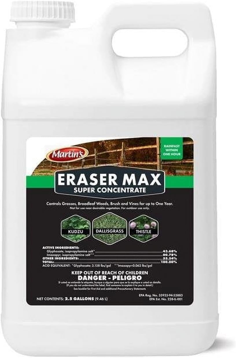 CONTROL SOLUTIONS 82002490 2.5 Gallon Eraser Grass Super Concentrate Weed Killers