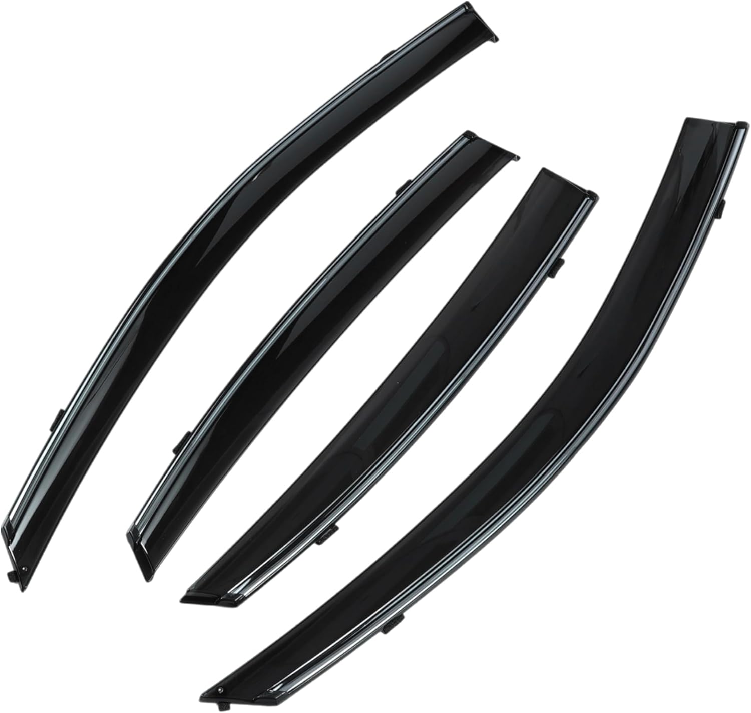 1 Set Window Deflectors for Elantra Sedan 2007-2010 Side Window Vent Visors Black