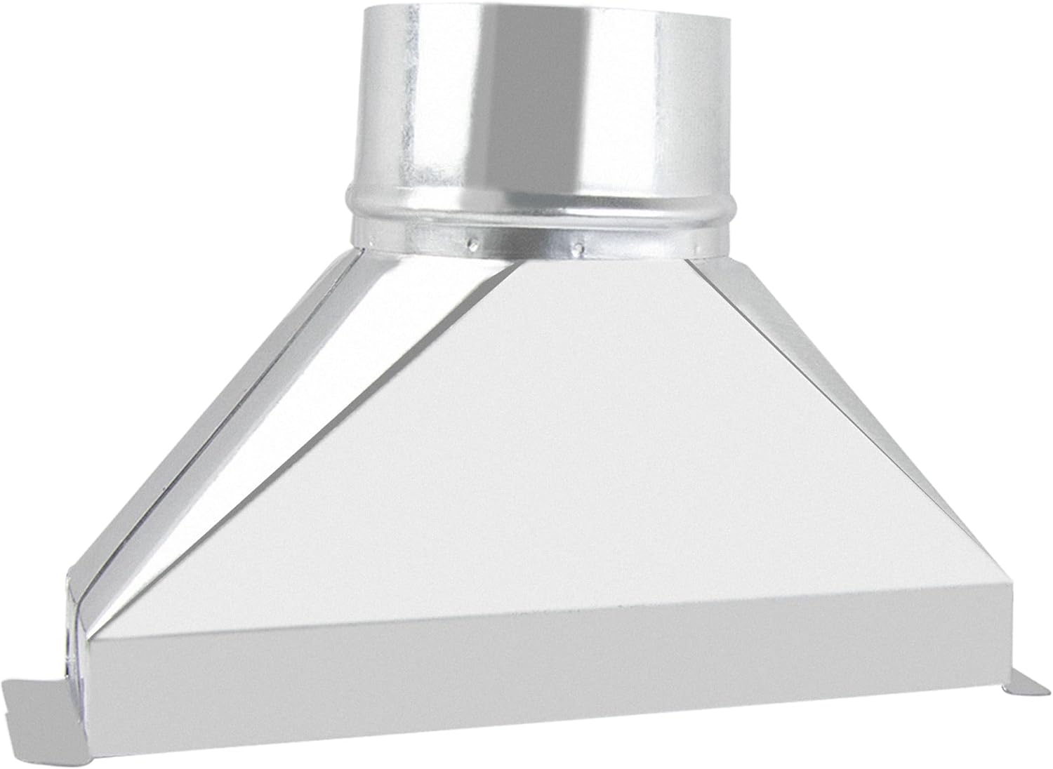 4-Inch Diameter Galvanized Transition for Rectangular to Round Duct,3-1/4-Inch x 10-Inch to 4-Inch, Galvanized Round Transition Connecting HVAC Duct Pipe Fittings