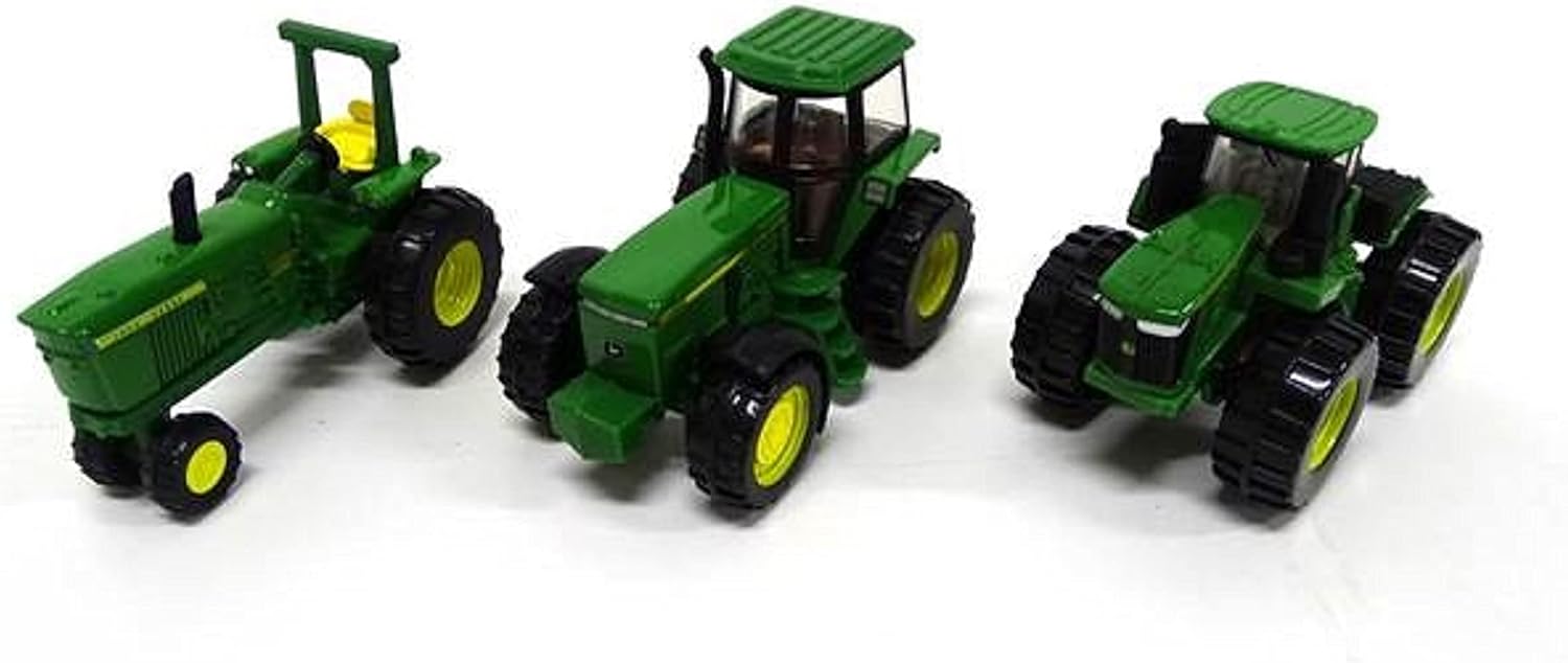 ERTL Iron John Deere Tractor Toys - 1:64 Scale - Includes 9620R, 4020, and 4960 Tractor Toys - Die-Cast John Deere Toys - Collectible Farm Toys Ages 3 Years and Up, Green