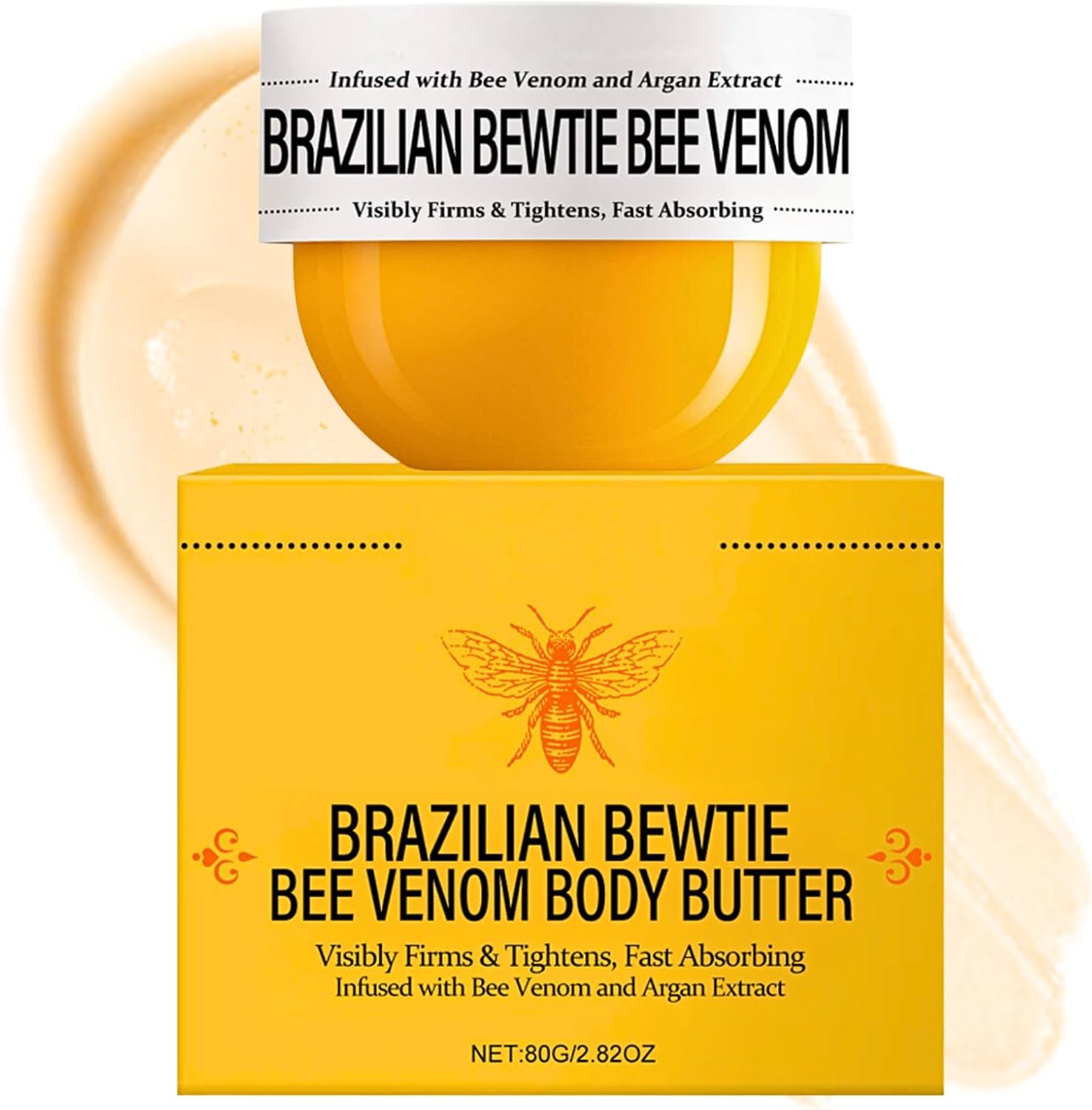 Brazilian Bewtie Bee Venom Body Butter, Bee Venom Cream, Cellulite Remover, Brazilian Bum Cream, Bum Bum Cream, Skin Tightening Cream Body, Moisturizes And Plumps Skin, Lifted And Tightens Skin