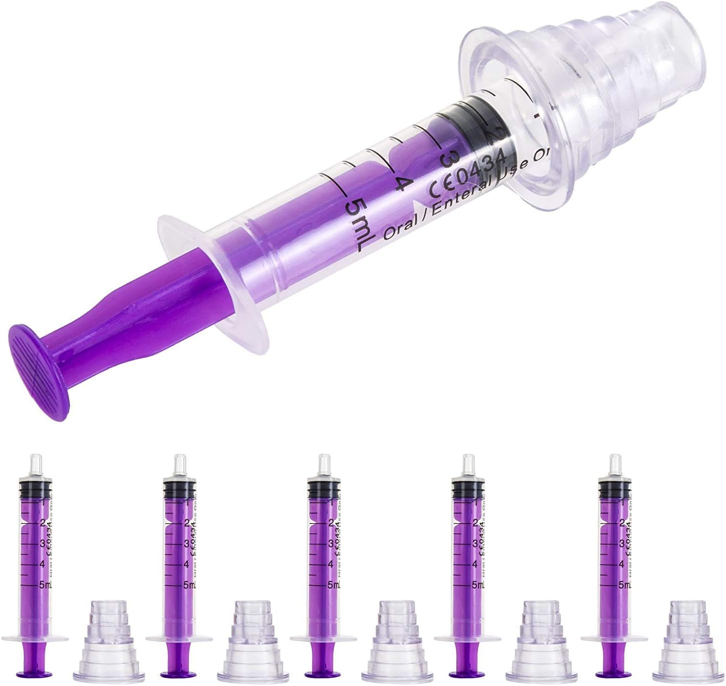 5X Oral Fluid Medicine 5ml Syringe - Bottle Plug Baby/Children/Pets Accurate Dose