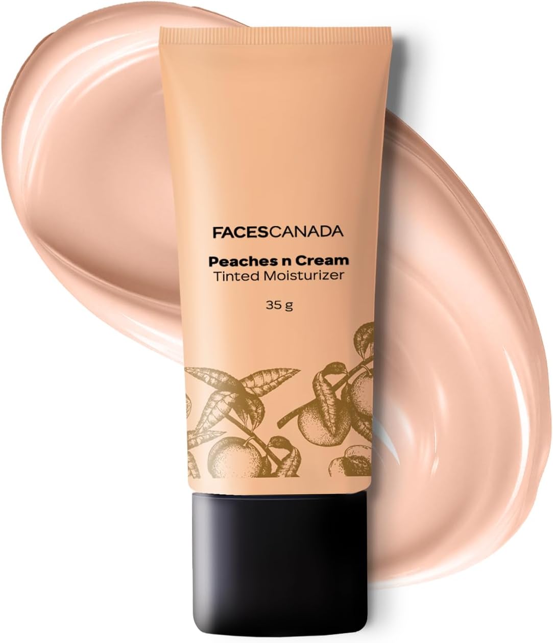 FACES CANADA Peaches N Cream Tinted Moisturizer - Light 01, 35 g Soft Peachy, Natural Glow Lightly Tinted BB Cream Non Oily Lightweight Gel Formula Blends Easily Suitable For All Skin Types
