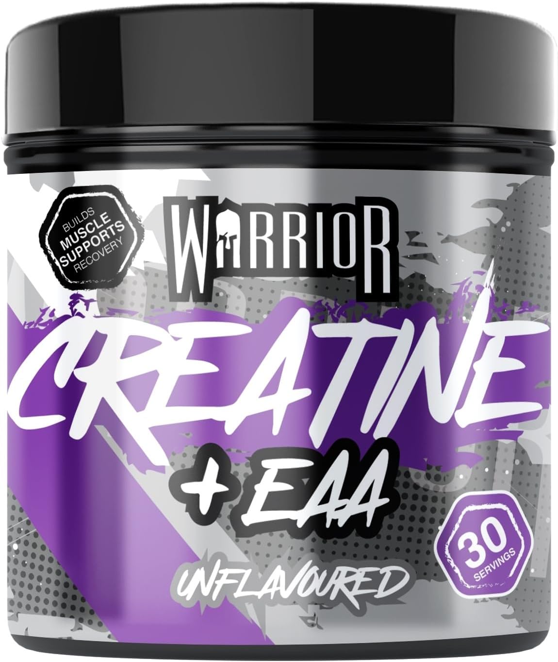 Warrior Creatine Monohydrate Powder + EAA 270g (30 Servings) – Pure Creatine with Essential Amino Acid Supplements for Muscle Recovery & Growth, Pre & Post Workout for Men & Women – Unflavoured