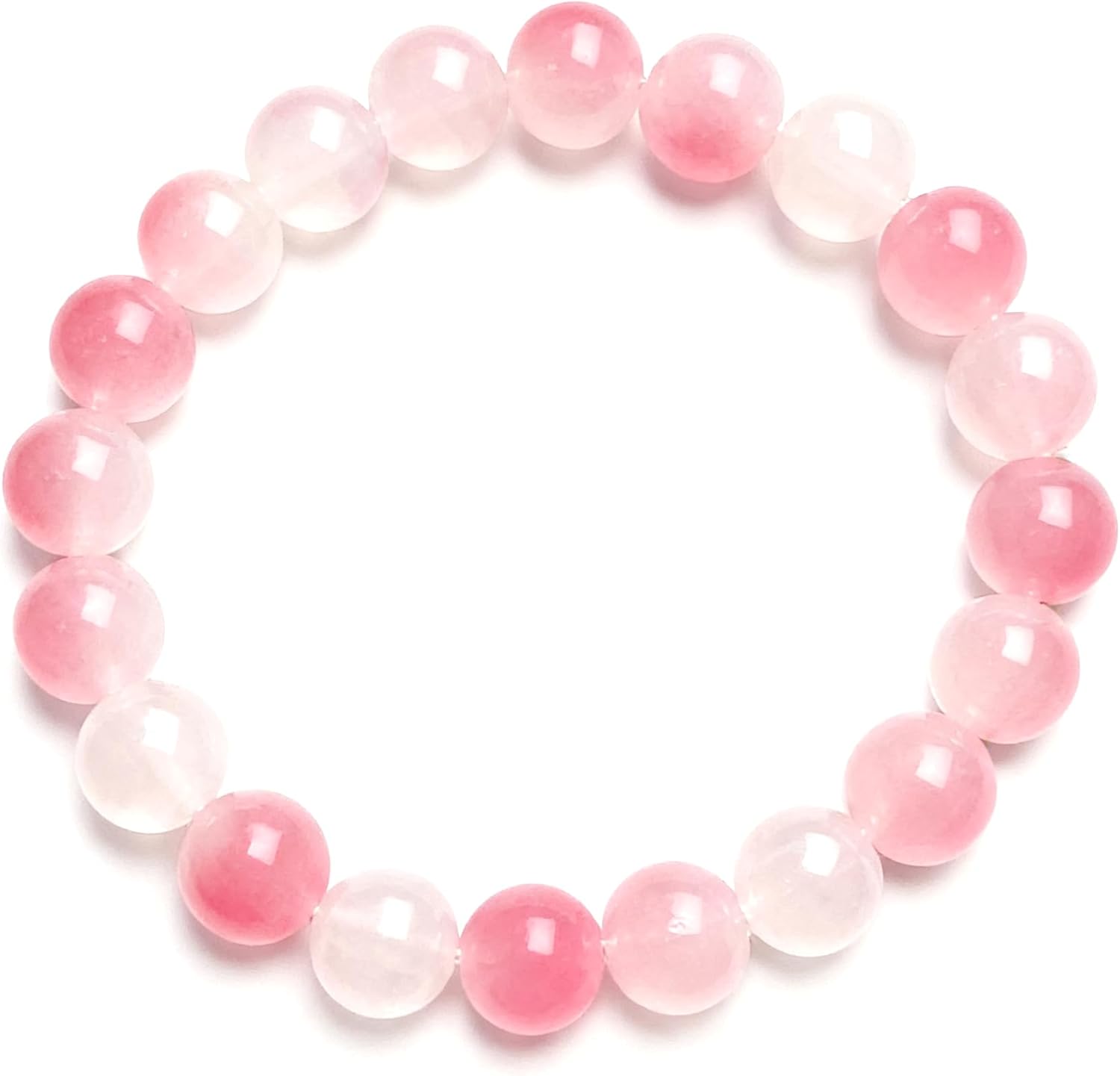 8.NP1498 Calming Blue Ombre Effect Bead Bracelet with a Soothing and Serene Color Flow for Relaxed Style