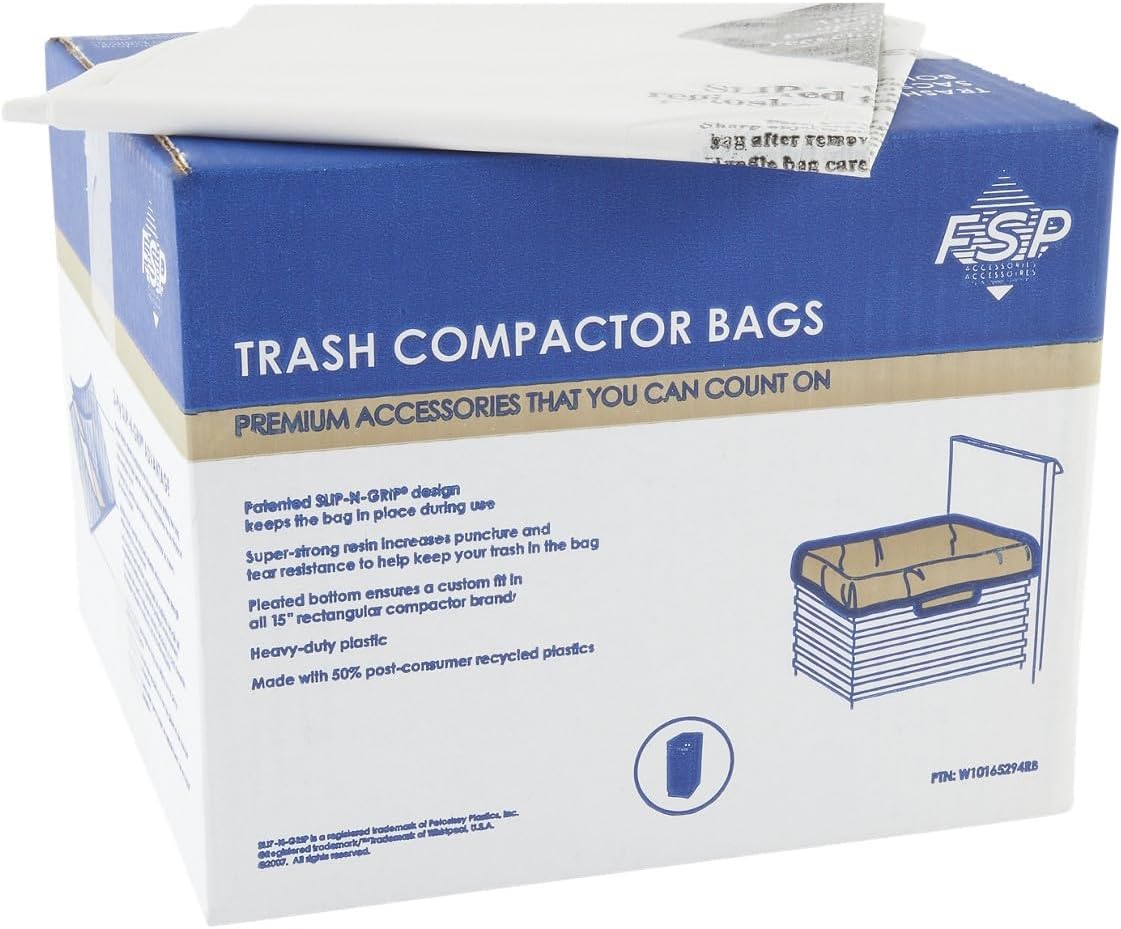Whirlpool W10165294RB Trash Compactor ct, 60 Bags, Count