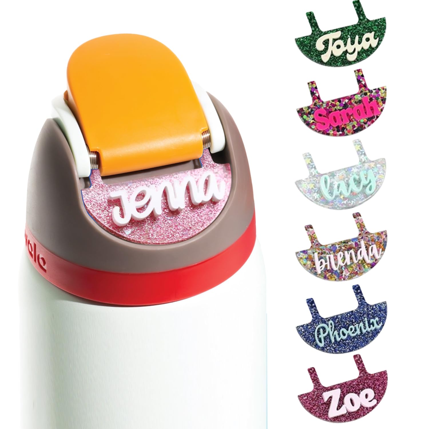 Personalized 3D Name Plate Compatible with Owala Water Bottle 24oz 32oz 40oz | 100 Color Options, 12 Font Options | Custom Name Plate Freesip Topper