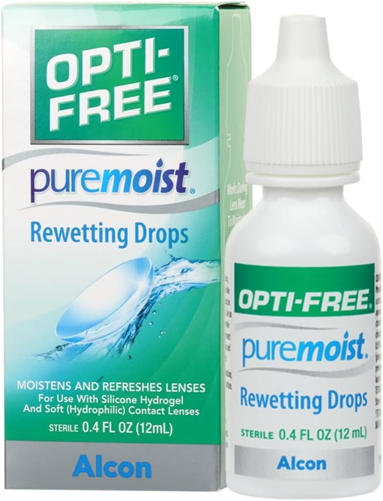 Opti-Free Puremoist Rewetting Drops, 12-mL