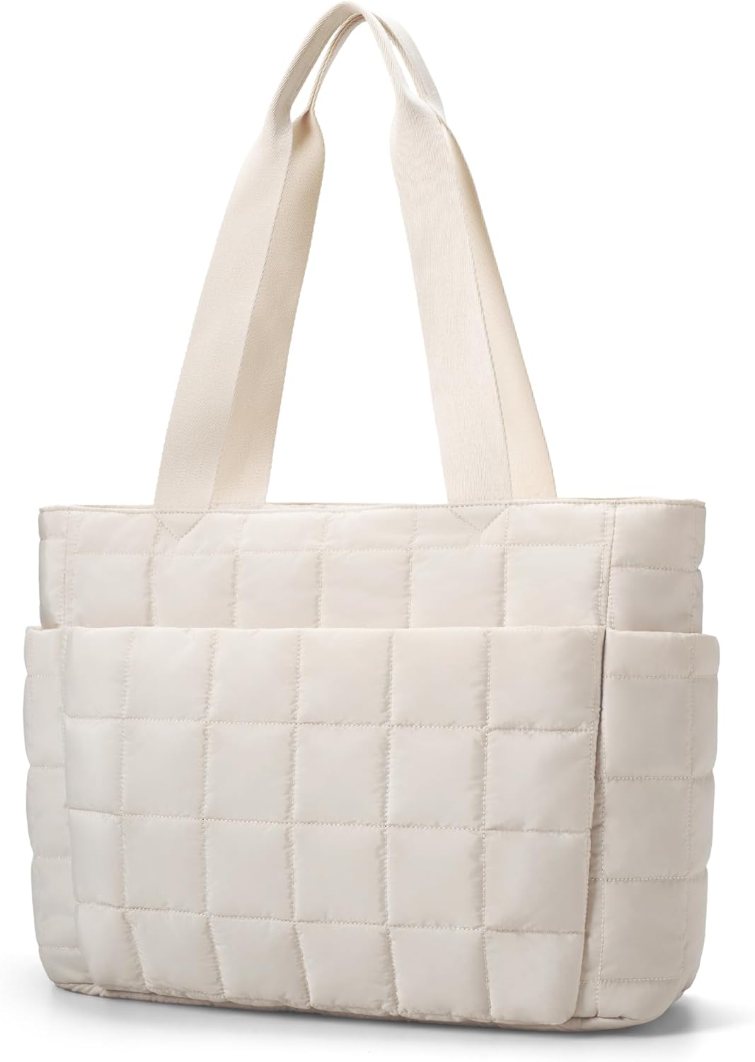 befen Laptop Tote Bag for Women Work, Travel Tote Bags Nurse Puffer Quilted Handbags, Lightweight Waterproof Beach Purse