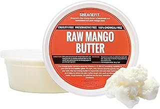 Raw Unrefined Mango Butter, Natural Body Butter, Soft Rejuvenating Daily Moisturizer For Face & Body (8 OZ)…