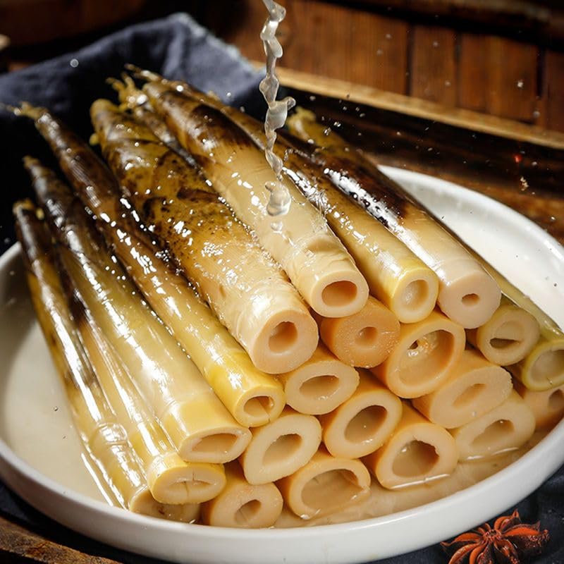 Instant spicy and crispy bamboo shoots, Pickled pepper hand peeled bamboo shoots 230g, pickled vegetables, Side dish, Delicious pickles, Chinese spicy casual snacks (Original flavor,1 pack)