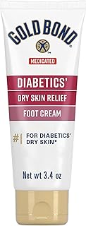 Gold Bond Medicated Diabetics' Dry Skin Relief Foot Cream, 3.4 oz., Skin Protectant