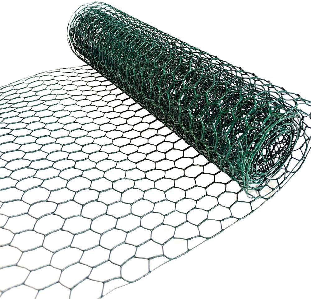 Floral Wire Mesh Netting Green Floral Arrangement Frame - Poultry Fencing Chicken Wire Net, 35 x 200 cm