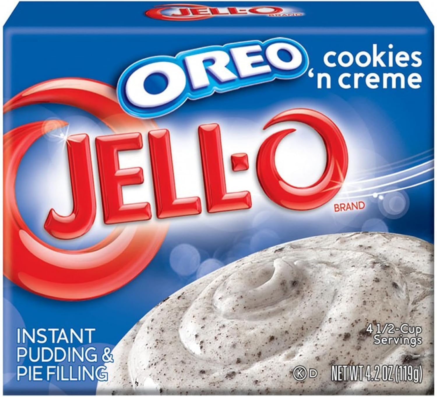 Jell-O Oreo Cookies and Cream Instant Pudding and Pie Filling 119g
