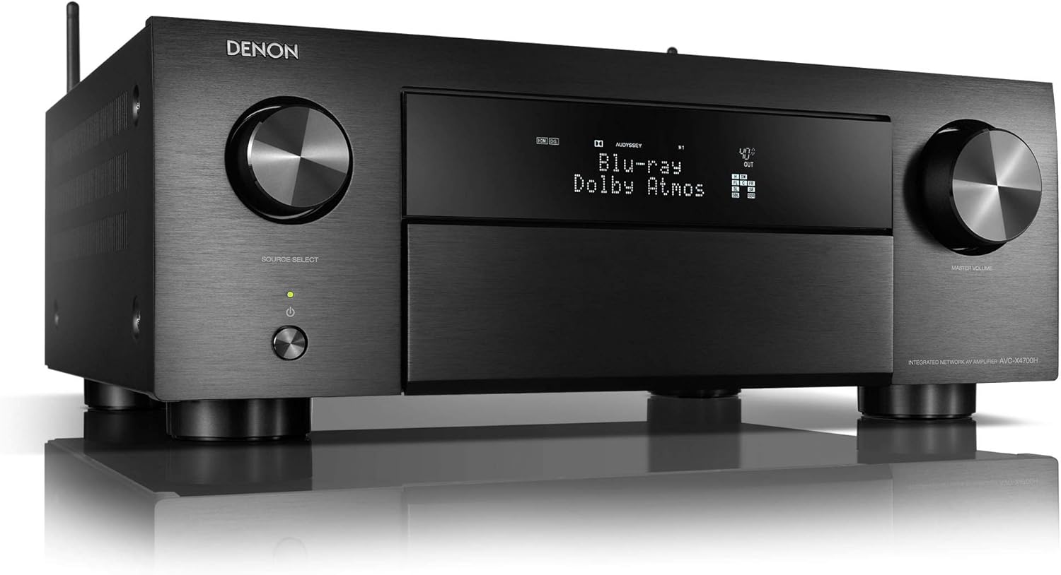 Denon AVC-X4700H 9.2 Channel AV, Hifi Amplifier, Alexa Compatible, 8 HDMI Inputs and 3 Outputs, 8K Video, Bluetooth, WiFi, Music Streaming, Dolby Atmos, Auro-3D, AirPlay 2, HEOS Multiroom