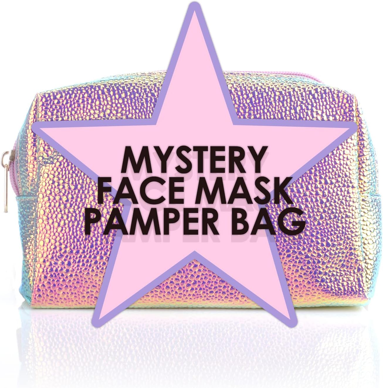 7th Heaven Mystery Face Mask Pamper Bag – Lucky Dip Pink Cosmetic Gift Bag with a Selection of Face Masks & Beauty Accessories – Mystery Skincare Set