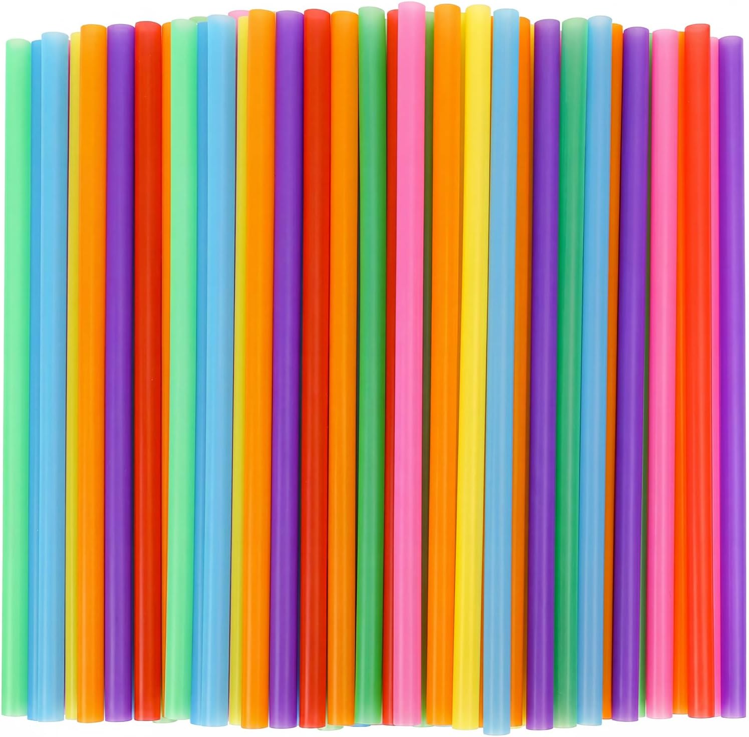 10.3" Jumbo Smoothie & Milkshake Disposable Straws, 120 Pack Colorful