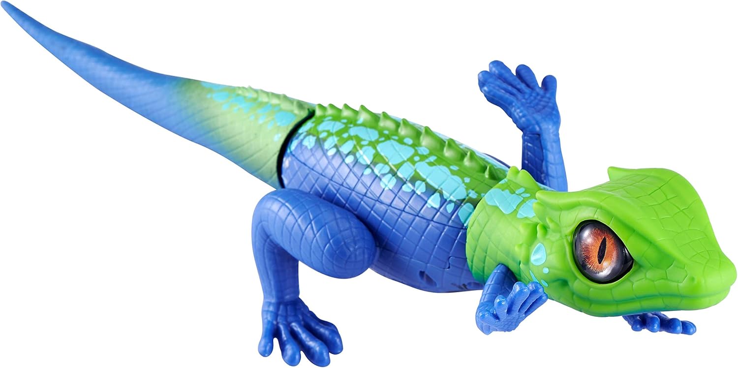 Robo Alive Lurking Lizard Series 2 Blue Green by ZURU Battery-Powered Robotic Interactive Electronic Reptile Toy That Moves (Blue Orange)