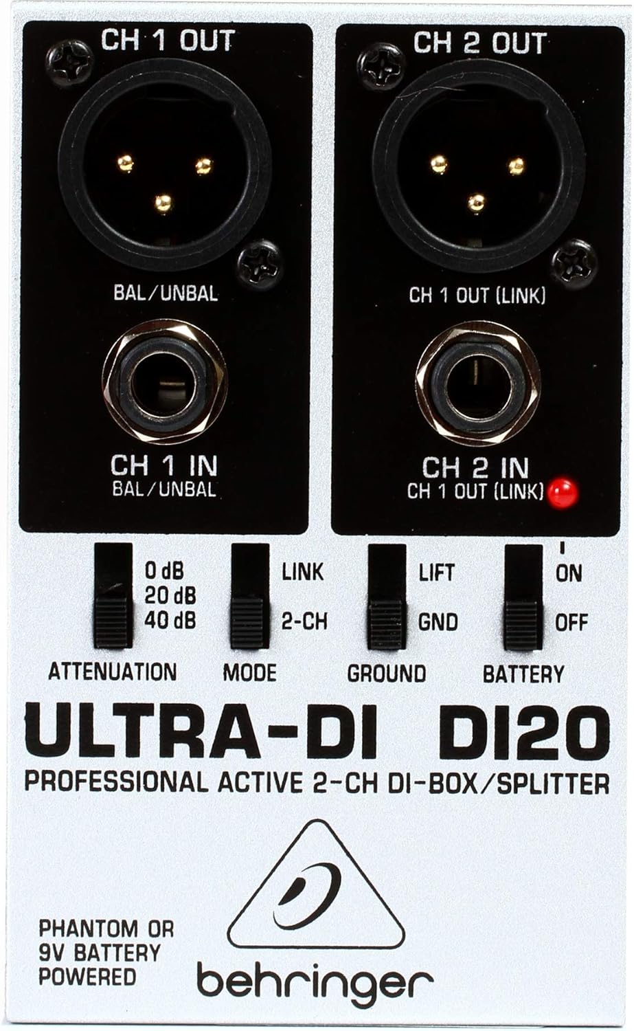 Behringer Ultra-DI DI20 Professional Active 2-Channel DI-Box/Splitter