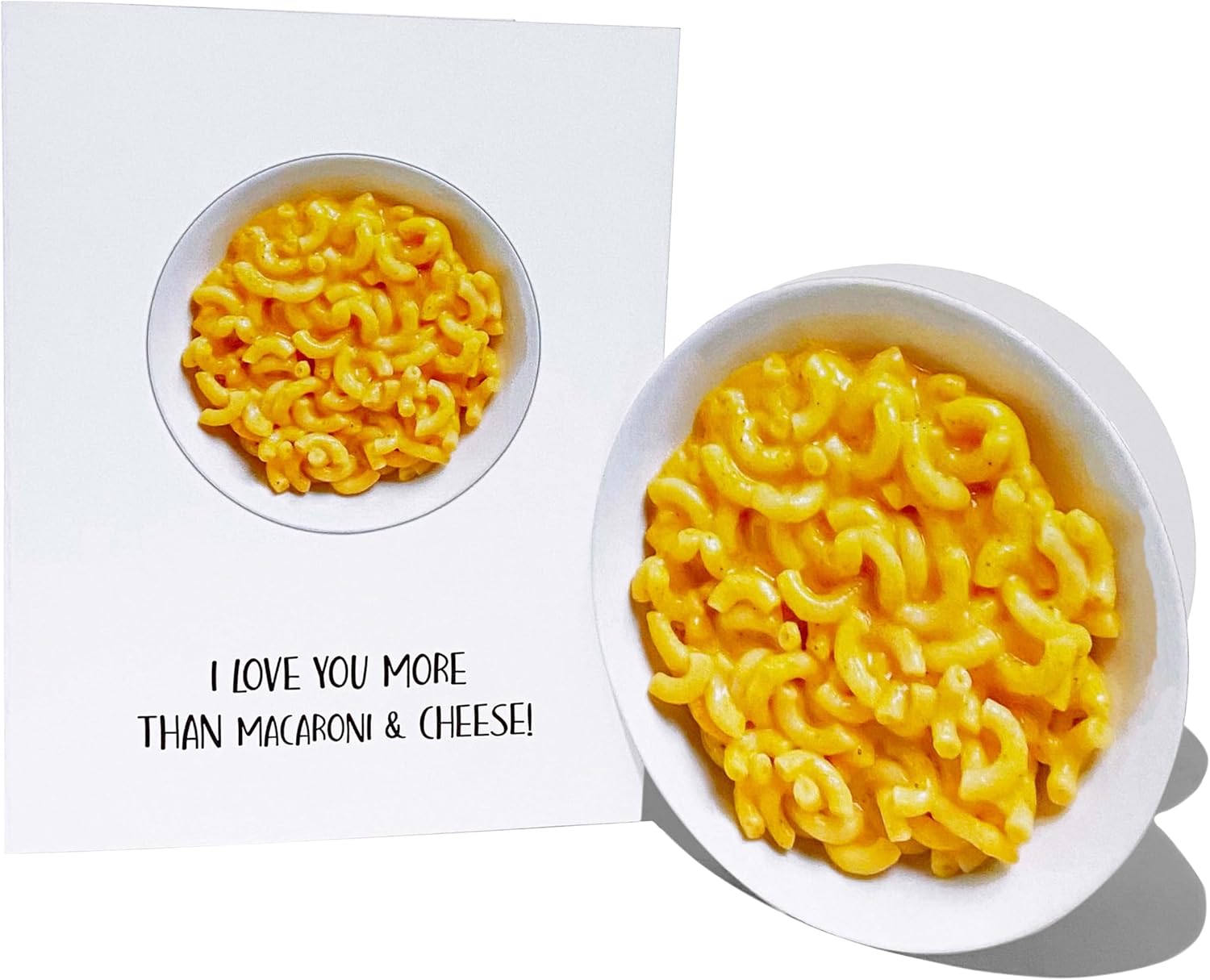 Macaroni & cheese Shaped Greeting Card, Macaroni & cheese Love Card, for Him Her, Cute Birthday Card Gifts for Boyfriend Girlfriend, Lovely Love Greeting Card for Husband Wife