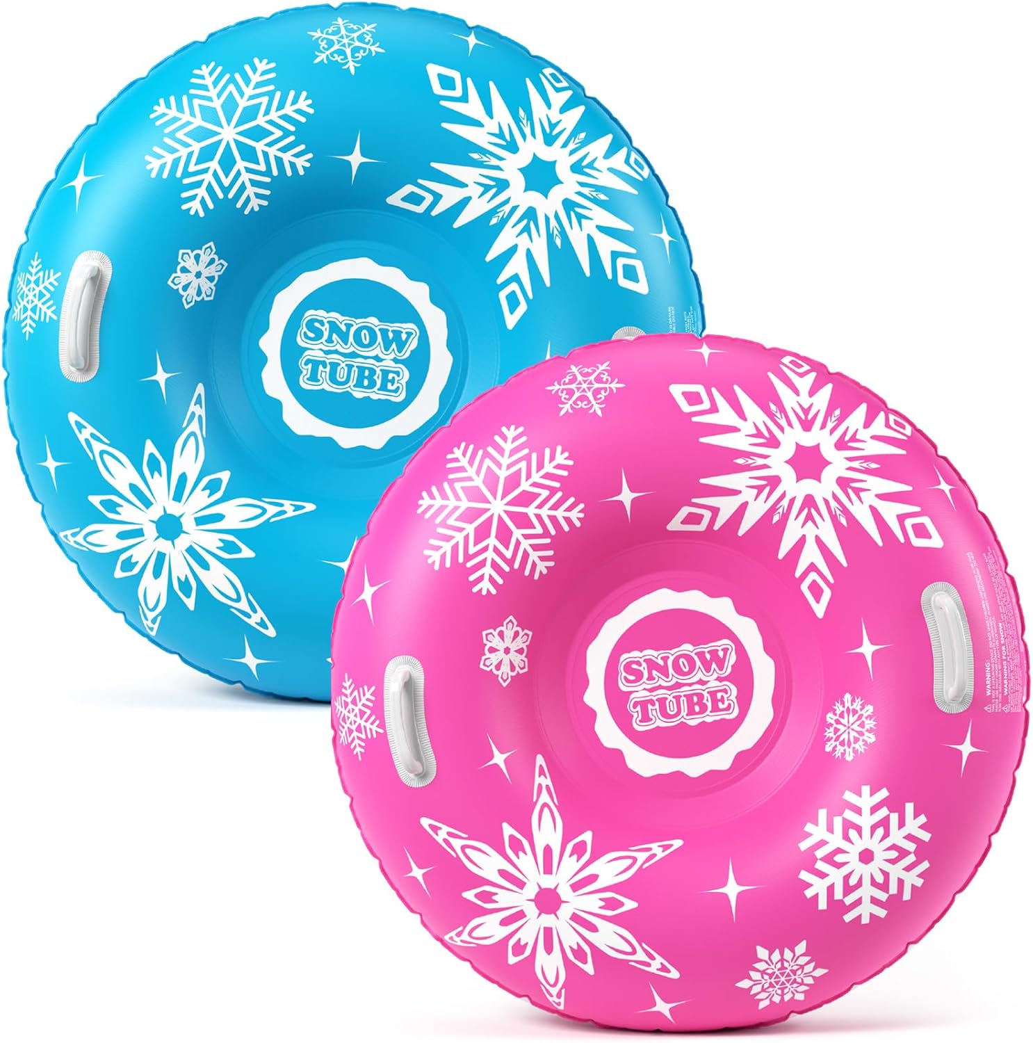 Jasonwell Snow Tube Inflatable Snow Sled Toboggan Snow Toys for Kids and Adults Heavy Duty Inflatable Snow Tube Winter Outdoor Toys for Kids Toddlers Adults