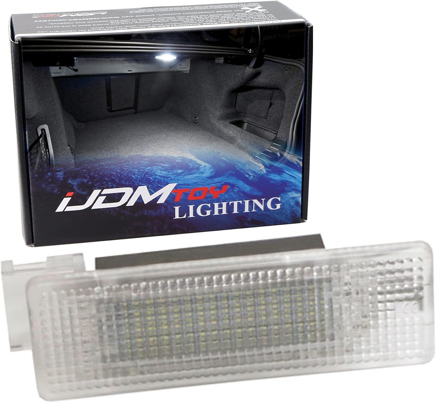 iJDMTOY Super Bright Xenon White LED Trunk Cargo Area Lamp Compatible With Volkswagen Golf GTi Jetta Passat CC Touareg EOS Tiguan, OEM Replacement, Powered by 24-SMD LEDs & CAN-bus Error Free