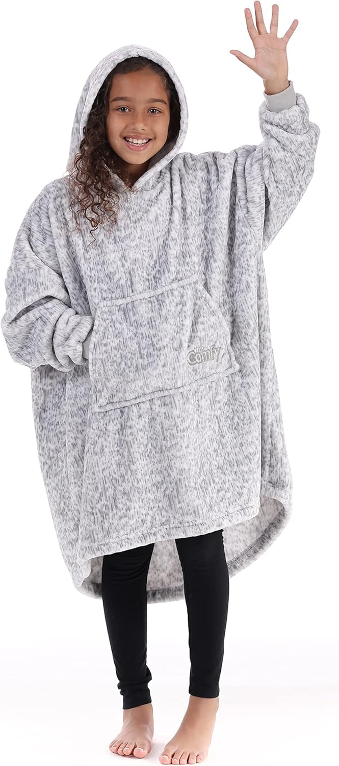 THE COMFY Dream Jr for Kids | Lightweight Microfiber Fleece Wearable Blanket with Hood & Pocket | Seen on Shark Tank