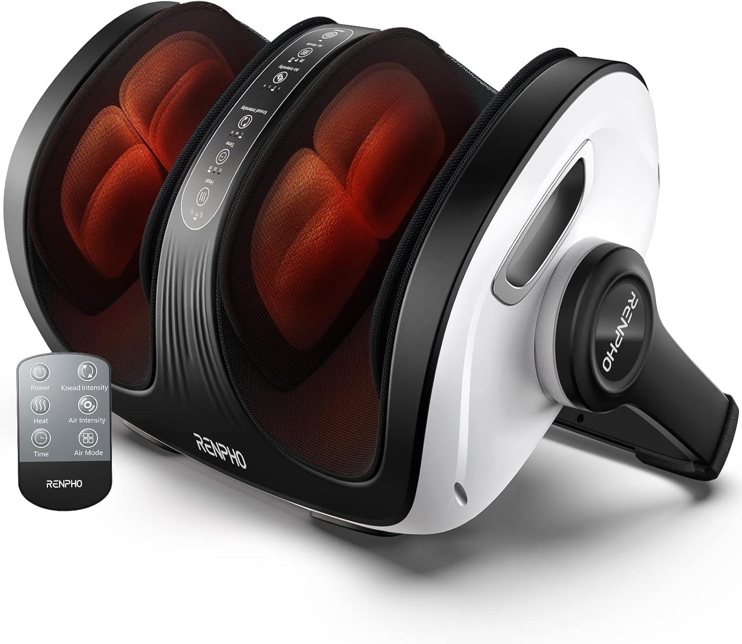 RENPHO Shiatsu Foot Massager, Foot and Calf Massager Machine with Heat and Remote, Deep Kneading Rolling Calf Massage, Leg Massager with Handle, Mothers Day Gifts