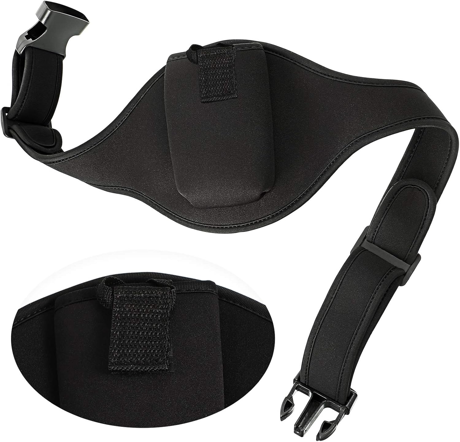 Mic Belt with Anti Dropping Strap, Neoprene Microphone Carrier Pouch Adjustable Sweat Absorbent Belt Waistband Bag for Vertical Mic Fitness Teacher Speaker Theatre