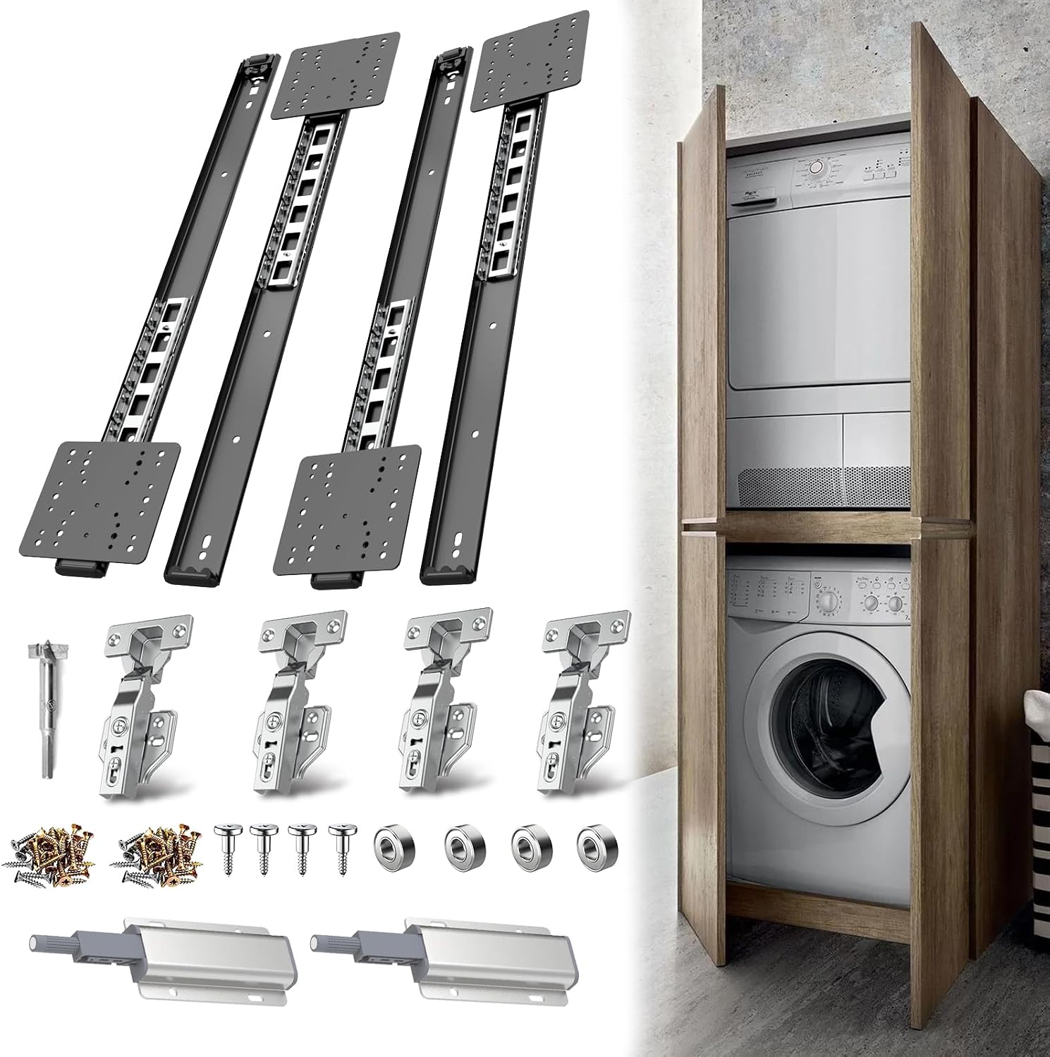 Pocket Door Slide Kit – Space Saving, Soft Close (20in, Set 2)