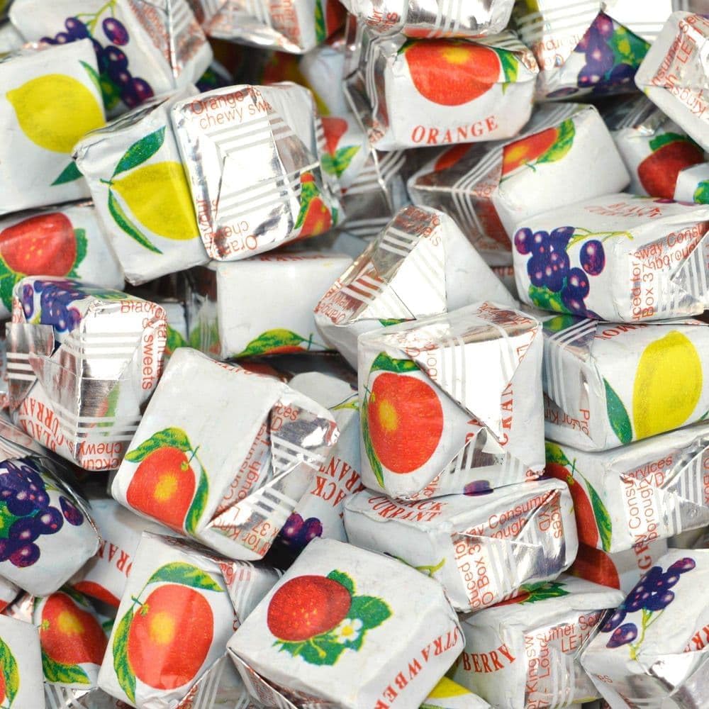 1kg Fruit Caramel Sweets – Assorted Fruity Toffees Bulk Bag | Chewy & Creamy Caramel Candy | Perfect for Pick & Mix, Parties & Sharing