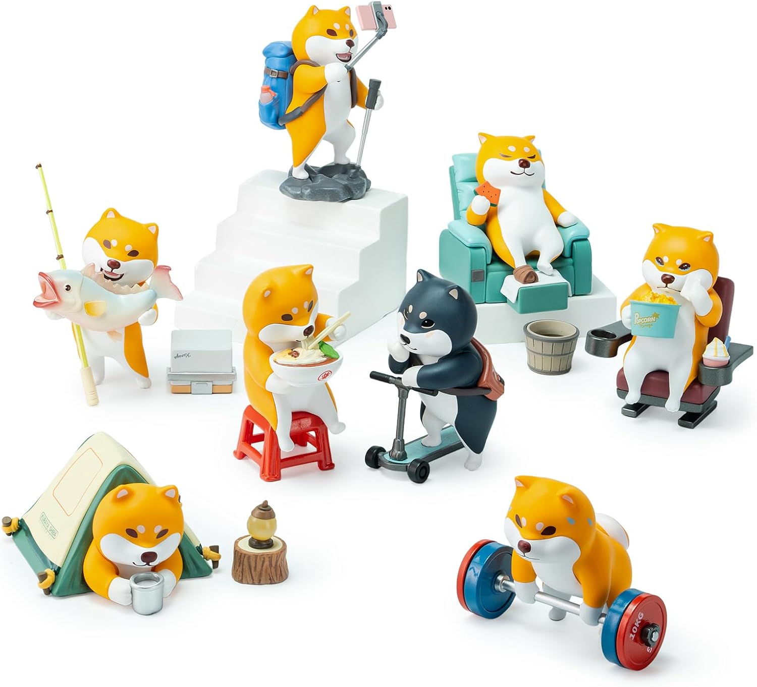 BEEMAI Kuraya Shiba Tourshiba Series 1PC Blind Box Figures, Random Design Cute Figures Collectible Toys Birthday Gifts